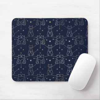 Hemelse Kat Constellatie Navy Blauwe Muismat