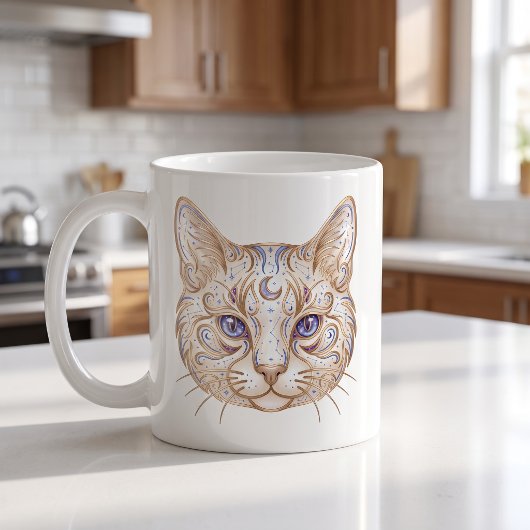 Hemelse Kat Mok Luxe Lijn Kunst