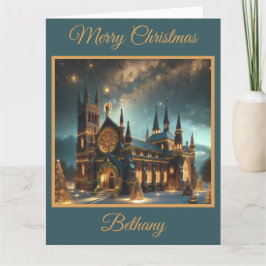 Hemelse Kathedraal met Kerstmis Kaart