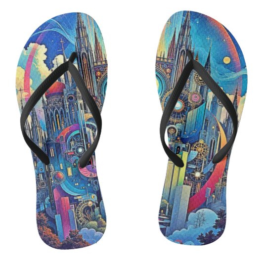 Hemelse Kathedraal Stadsgezicht Teenslippers (Voetbed)