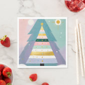 Hemelse Kerstboom in Pasteltinten Servet (Insitu)