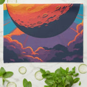 Hemelse Keukenhanddoek voor Zonsondergang (Gevouwen)