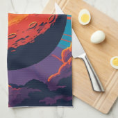 Hemelse Keukenhanddoek voor Zonsondergang (Quarter Fold)