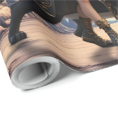 Hemelse Kitsune – Bewaker van de Vier Staarten. Cadeaupapier (Rol Hoek)