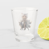 Hemelse Kitsune – Bewaker van de Vier Staarten.  Shot Glas (Achterkant)