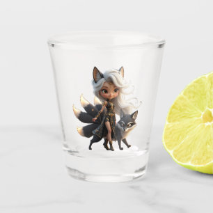Hemelse Kitsune – Bewaker van de Vier Staarten. Shot Glas