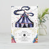 Hemelse kleurrijke circus verjaardag kaart (Staand voorkant)