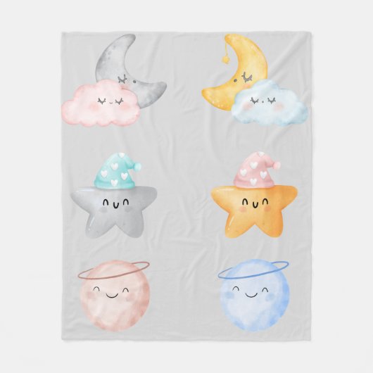 Hemelse Knuffels – Fantasievolle Fleece Deken (Voorkant)