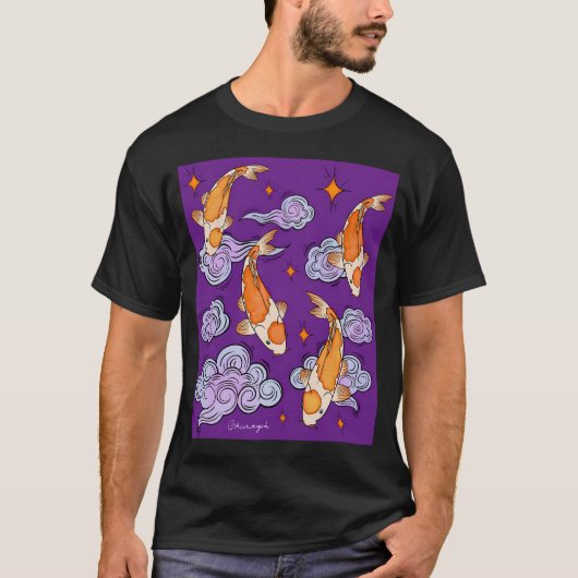 Hemelse Koi Droomlandschap T-shirt (Voorkant)