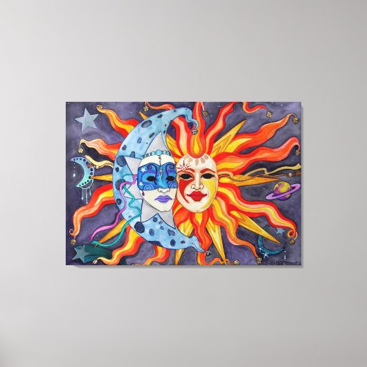 Hemelse Komedie en Tragedie Canvas Afdruk (Voorkant)
