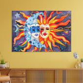 Hemelse Komedie en Tragedie Canvas Afdruk (Insitu (Woonkamer))