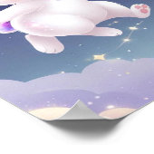 Hemelse Konijn Poster – Kawaii Pastel Konijn (Hoek)