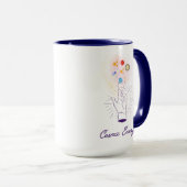 Hemelse Kosmische Hand Koffiemok - Minimalistische Mok (Voorkant rechts)