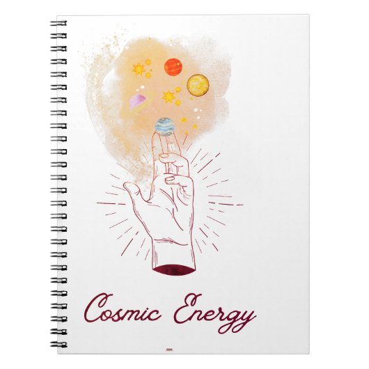 Hemelse Kosmische Hand Spiraal Notebook - Minimali Notitieboek (Voorkant)