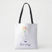 Hemelse Kosmische Hand Tote Tas - Minimalistische (Voorkant)