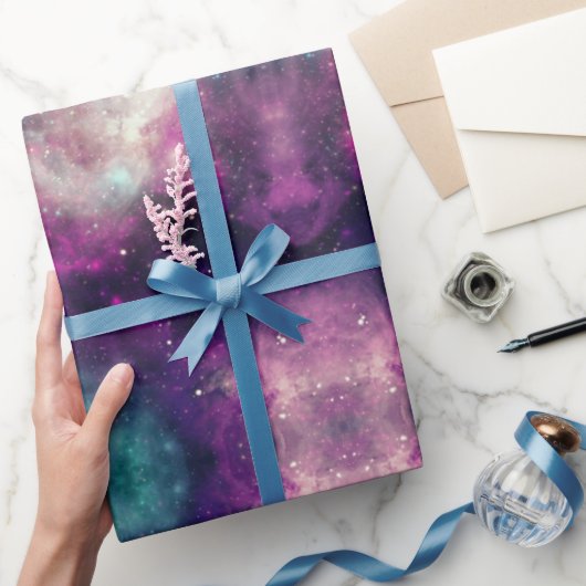 Hemelse kosmische sterrenstelsel patroon cadeaupapier (Geschenken)