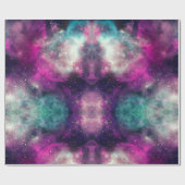 Hemelse kosmische sterrenstelsel patroon cadeaupapier (Vlak)