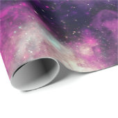 Hemelse kosmische sterrenstelsel patroon cadeaupapier (Rol Hoek)