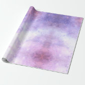 Hemelse kosmische sterrenstelsel patroon cadeaupapier (Uitgerold)