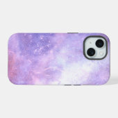 Hemelse kosmische sterrenstelsel patroon iPhone 15 case (Achterkant horizontaal)