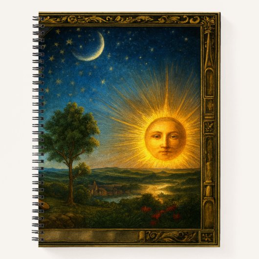 Hemelse Kosmos Afgeleid Van Flammarion Gravure Notitieboek (Voorkant)