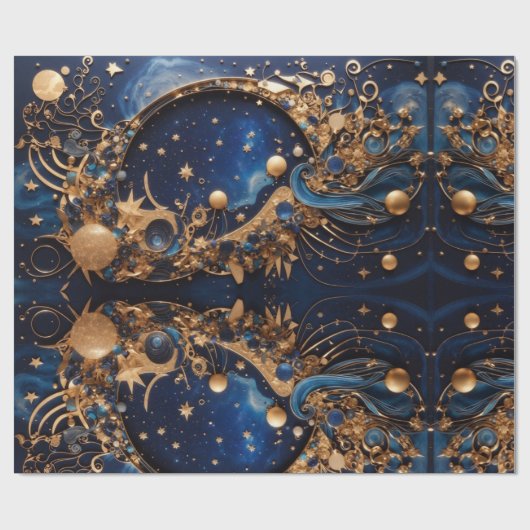 Hemelse Kosmos - betoverend Cadeaupapier (Vlak)