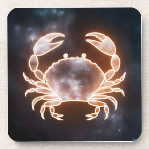 Hemelse krab kunst die kanker Zodiac Nadelen verte Bier Onderzetter