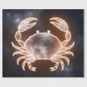 Hemelse krab kunst die kanker Zodiac Nadelen verte Cadeaupapier (Vlak)