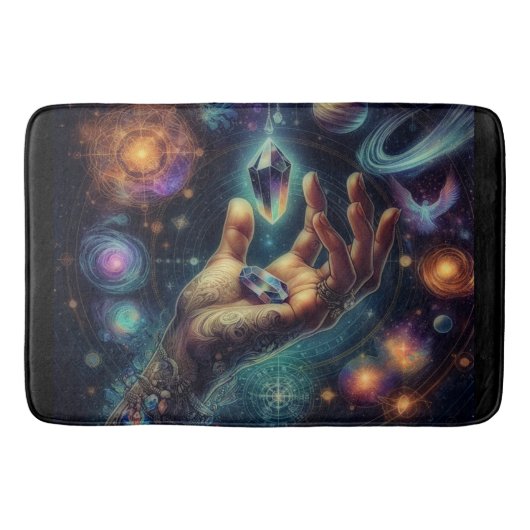 Hemelse Kristal in de Palm Galaxy Spacy Badmat (Voorkant)