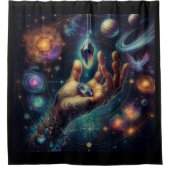 Hemelse Kristal in de Palm Galaxy Spacy Douchegordijn (Voorkant)