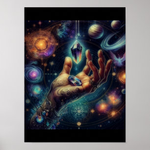 Hemelse Kristal in de Palm Galaxy Spacy  Poster