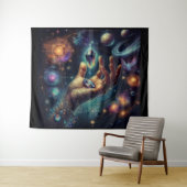 Hemelse Kristal in de Palm Galaxy Spacy Wandkleed (In Situ (horizontaal))