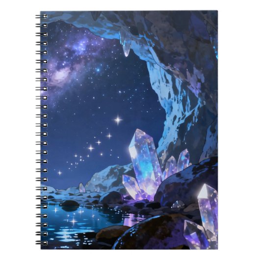 Hemelse Kristalgrot Spiraal Notebook Notitieboek (Voorkant)