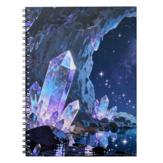 Hemelse Kristalgrot Spiraal Notebook Notitieboek (Voorkant)