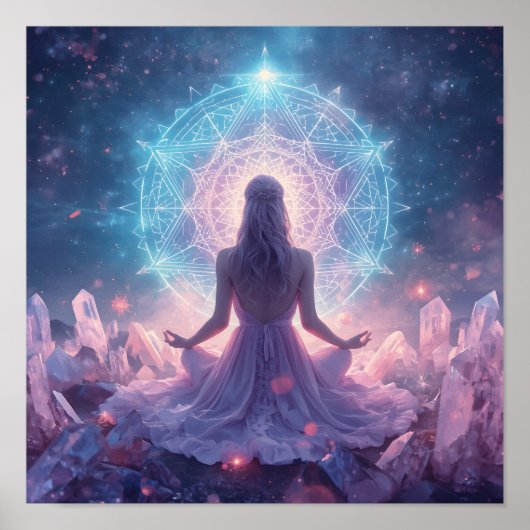 Hemelse Kristalmeditatie Poster (Voorkant)