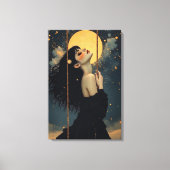 Hemelse Kunst | Gotische Vrouw | Ethische Mystiek Canvas Afdruk (Voorkant)