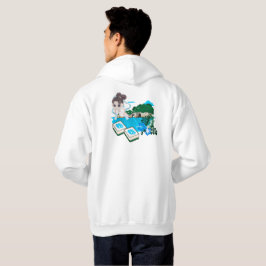 Hemelse Kust Bries Chibi Mahjong Kunst Hoodie
