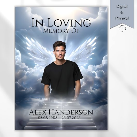 Hemelse Ladder met engel-herdenkingsteken Poster