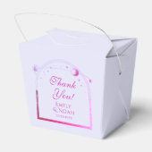 Hemelse Lavendel Roze Zon Maan Sterren Huwelijk Bedankdoosjes (Achterkant)