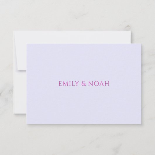 Hemelse Lavendel Roze Zon Maan Sterren Huwelijk RSVP Kaartje (Achterkant)