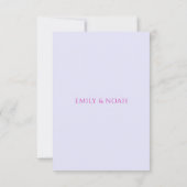 Hemelse Lavendel Roze Zon Maan Sterren Huwelijk RSVP Kaartje (Achterkant)