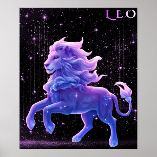 Hemelse Leeuw – Astrologie Kunst Poster (Voorkant)