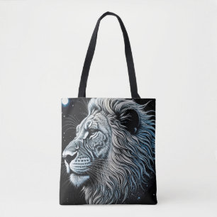 Hemelse Leeuw Nachtelijke Hemel Ai Kunst Tote Bag