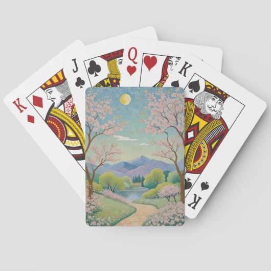 Hemelse Lentepad Pokerkaarten (Achterkant)