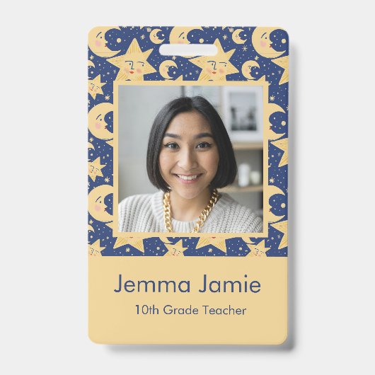 Hemelse Leraar ID Badge - Aanpasbaar DesBadge (Voorzijde)