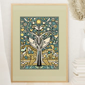 Hemelse levensboom: psychedelisch droomlandschap poster