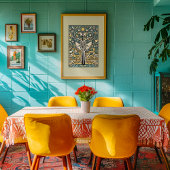 Hemelse levensboom: psychedelisch droomlandschap poster