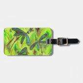 Hemelse libellen op een sterrenhemel bagagelabel (Voorkant horizontaal)