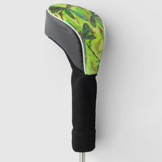 Hemelse libellen op een sterrenhemel golfheadcover (Schuin)