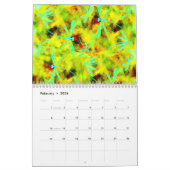 Hemelse libellen op een sterrenhemel kalender (Feb 2026)